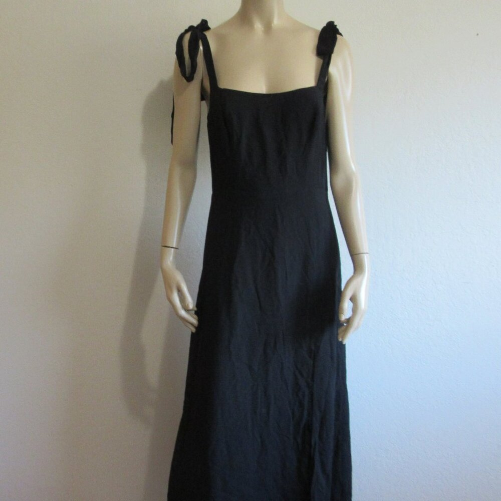 REFORMATION Black Maxi Adjustable Straps Back Zip 8 Dinner Holiday Party Dress